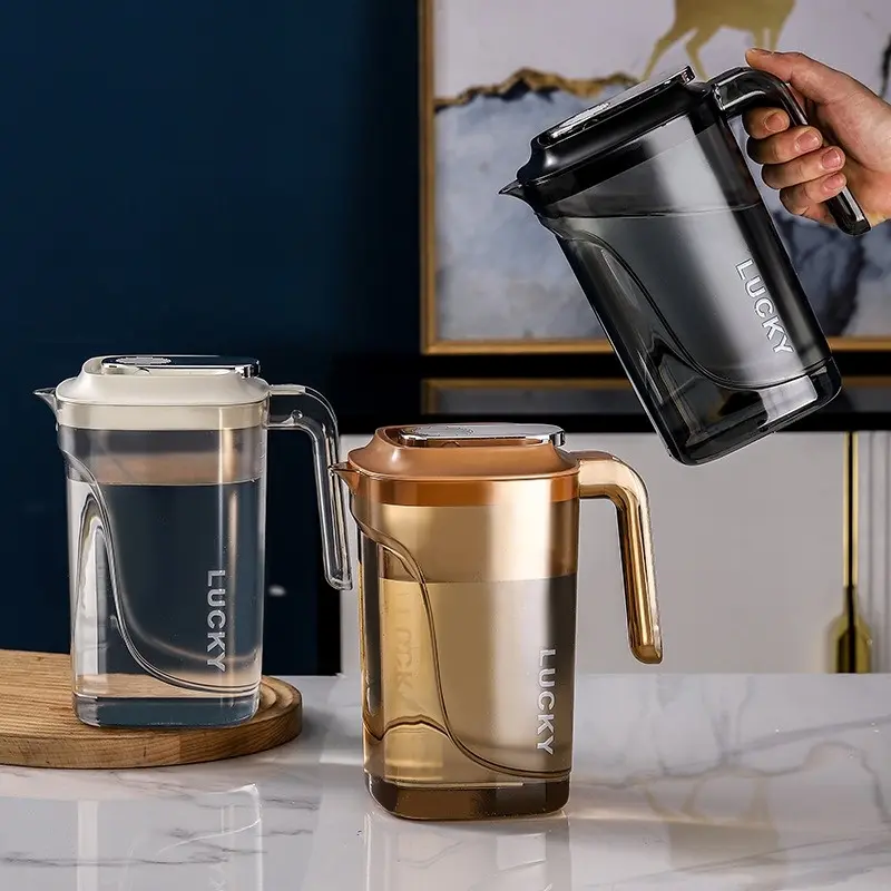 Cold Water Kettle Large Capacity Plastic Household Juice Jug Summer Milk Tea Shop Coffee Shop Coffeeware Teapot Kitchen Supplies