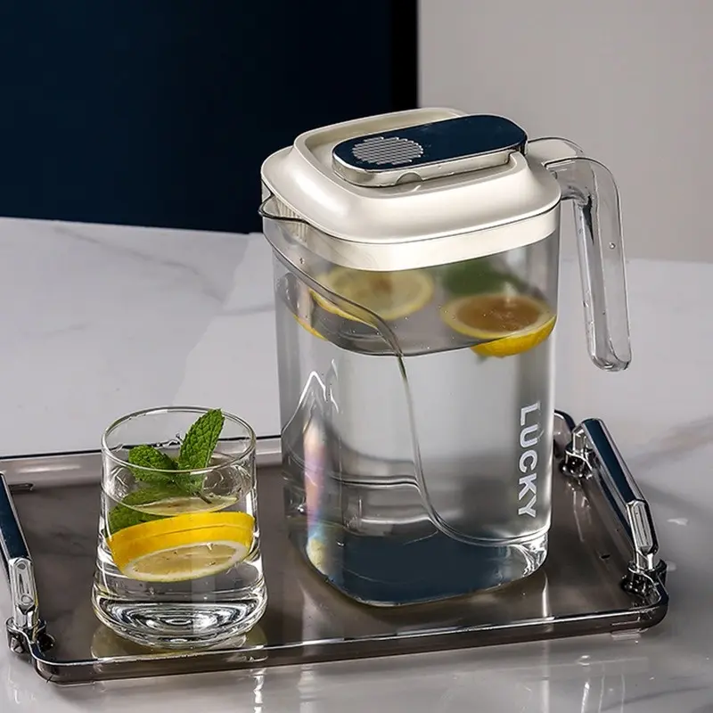 Cold Water Kettle Large Capacity Plastic Household Juice Jug Summer Milk Tea Shop Coffee Shop Coffeeware Teapot Kitchen Supplies