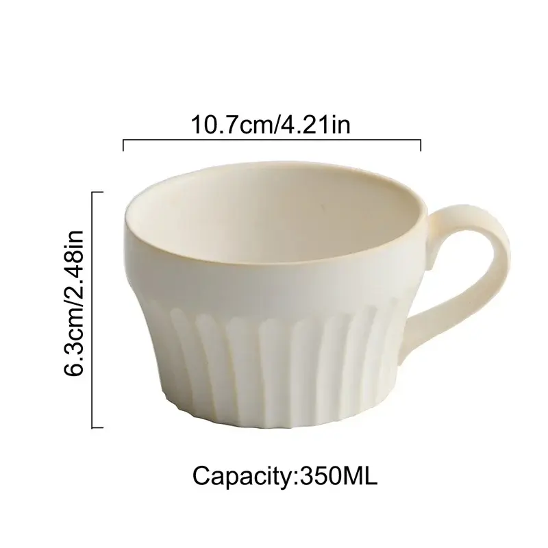 Creative Ceramic Mug Japanese Retro Coffee Cup Breakfast Milk Oatmeal Cups Soup Cup Ome Office Tea Cup Espresso Mug Drinkware