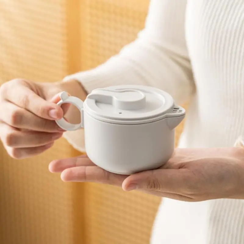 Portable Travel Tea Set White Plastic Kung Fu Teapot Teacup Outdoor Anti-fall Drinkware Household Office Party Drinking Utensil