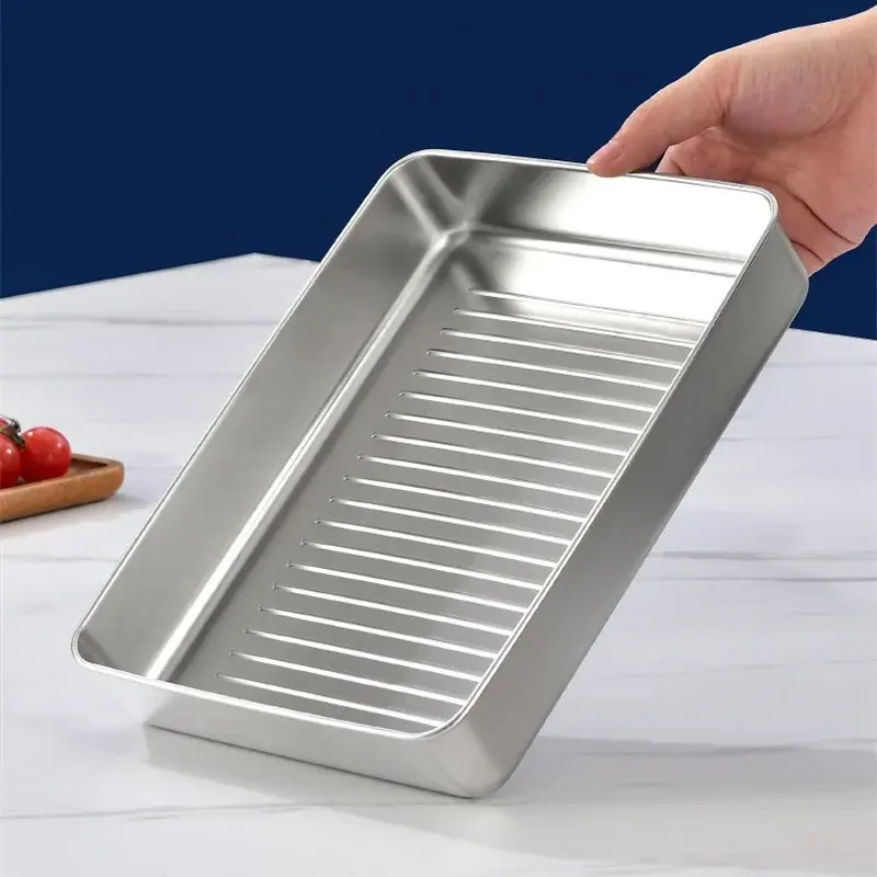 1Pcs Stainless Steel Preservation Box Refrigerator Meat Vegetables Fruits Food Storage Container Home Kitchen Storage Gadgets