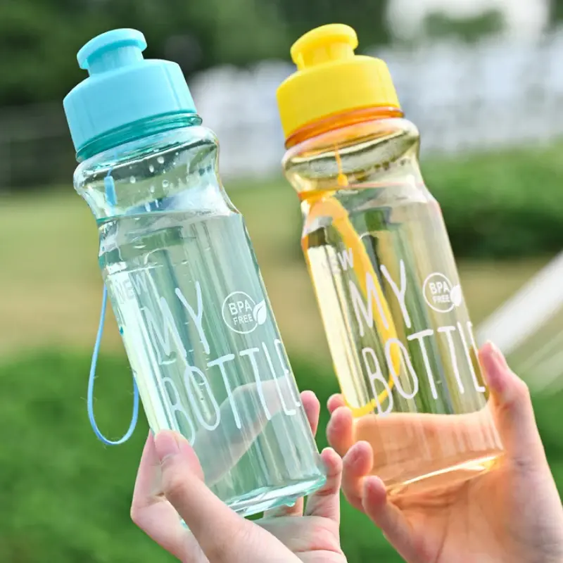 Transparent Water Bottle Portable Sports Drinking Bottles Large Capacity Outdoor Water Cup Leak-proof Fitness Tour Drinkware