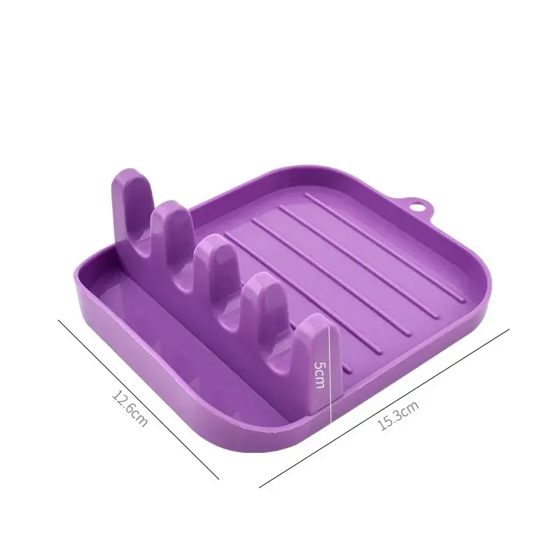 Multi Functional Spatula Rack Kitchen Tools Shelf Household Table Top Card Slot Type Hole Free Pot Cover Spatula Frame