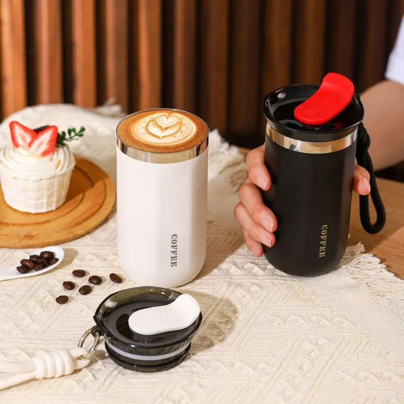 350/500ML Stainless Steel Insulated Cup with Lid Portable Coffee Cups Thermal Mug Vacuum Flask Office Travle Camping Drinkware