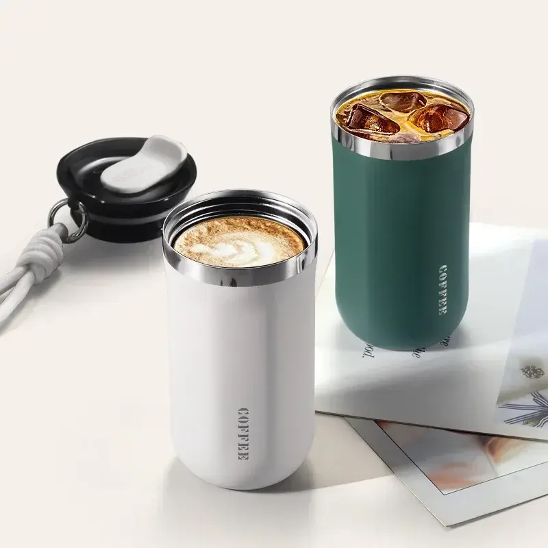 350/500ML Stainless Steel Insulated Cup with Lid Portable Coffee Cups Thermal Mug Vacuum Flask Office Travle Camping Drinkware