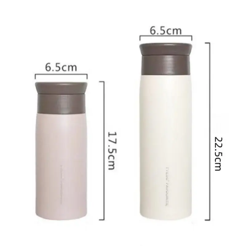304 Stainless Steel Thermos Cup Frosted Water Bottle Portable Insulated Bottle Coffee Cups Travel Car Home Water Cup Tableware