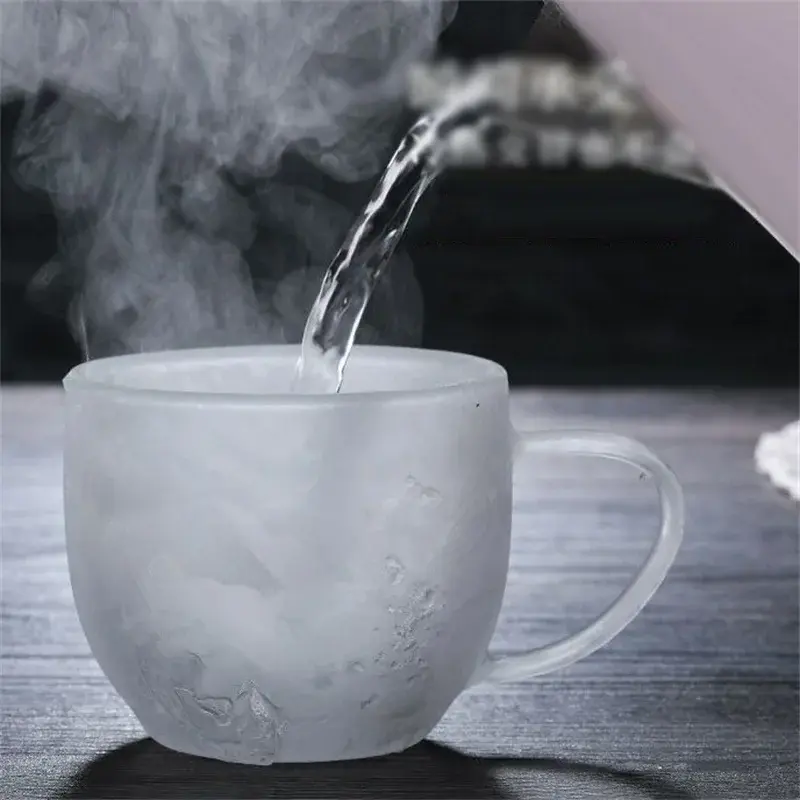 120/250/350ml Heat Resistant High Borosilicate Glass Cup Double Wall Glass Coffee Milk Beer Cups with Handle Kitchen Tools Gifts