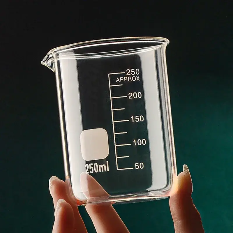 1Pcs High Borosilicate Glass Beaker Clear Measuring Cup with Scale Laboratory Home Kitchen Baking Tools Multifunction Supplies