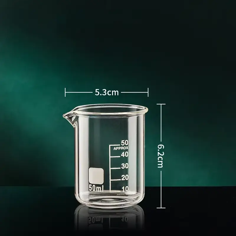 1Pcs High Borosilicate Glass Beaker Clear Measuring Cup with Scale Laboratory Home Kitchen Baking Tools Multifunction Supplies