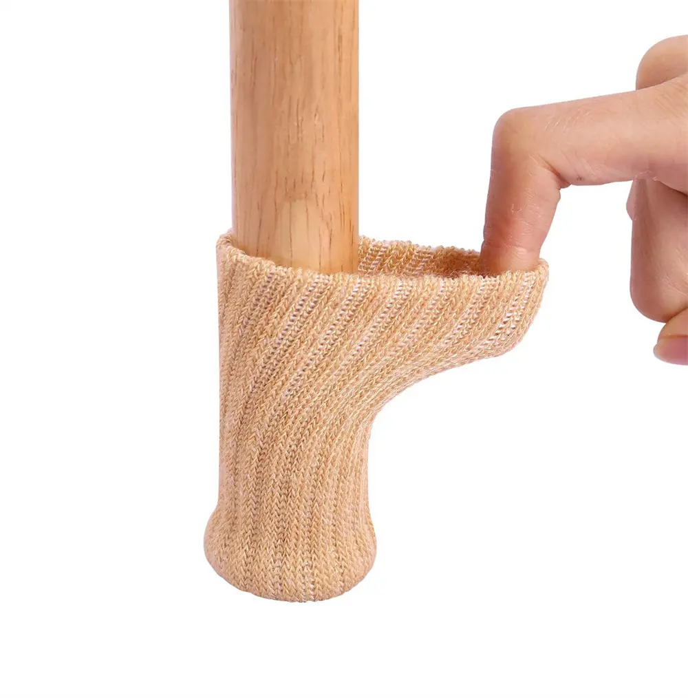 24Pcs Knitted Silent Furniture Legs Socks High Elastic Feet Socks Floor Protectors with Anti-Slip Pads Thick Chair Feet Covers