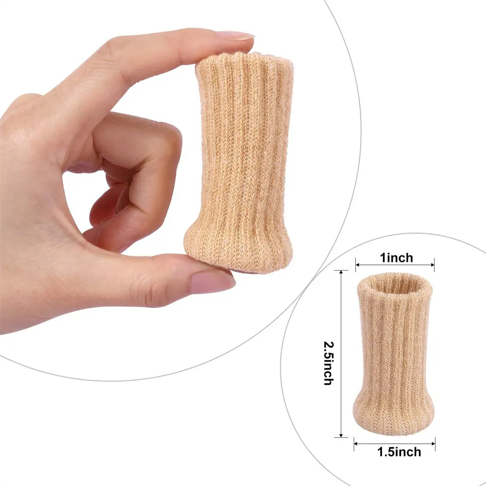 24Pcs Knitted Silent Furniture Legs Socks High Elastic Feet Socks Floor Protectors with Anti-Slip Pads Thick Chair Feet Covers