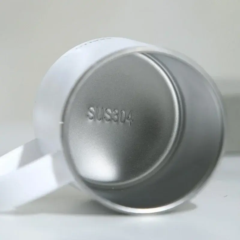 450ml Water Cup Stainless Steel Liner Double Layers Coffee Milk Cups with Plastic Lid Portable Home Office Drinking Tools Gifts