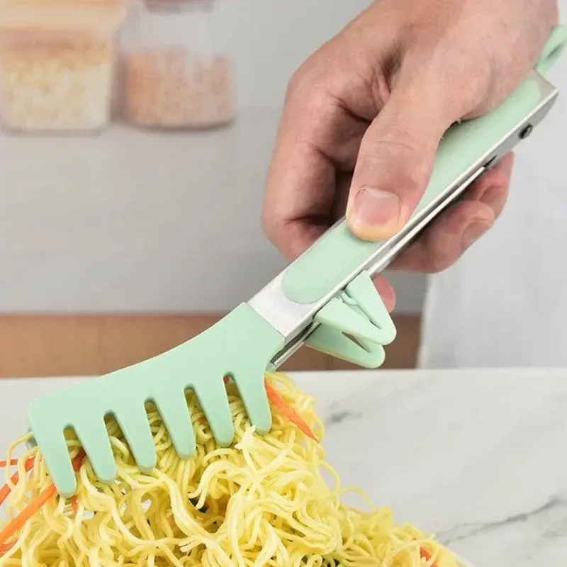 3Pcs Silicone Food Tongs Anti-scald Non-Slip Cooking Tong Steak Bread Noodles Pizza Clip Barbecue Salad Tools Kitchen Gadgets