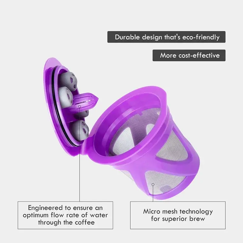 1/2Pcs Coffee Filter Cup Reusable Capsules Coffee Filter Baskets Cafe Machine Accessories Easy To Clean Household Kitchen Tools