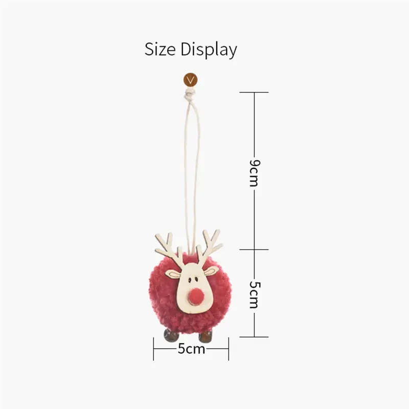 Christmas Festival Home Decoration Felt Deer Pendant Creative New Elk Pendant Christmas Tree Hanging Gift Xmas Tree Decorative