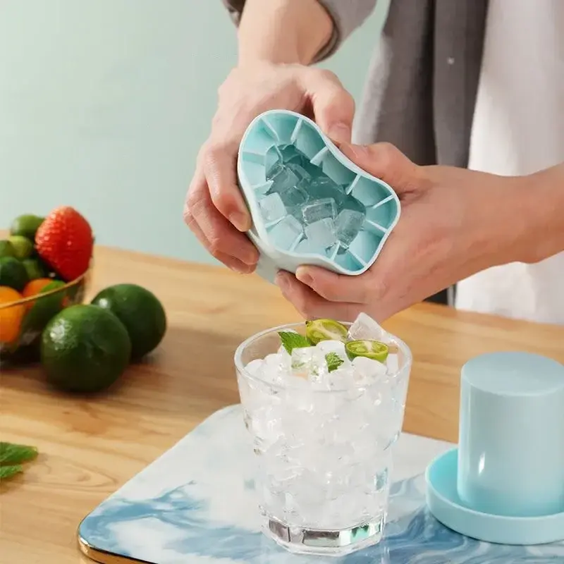 Silicone Ice Block Mold Round Ice Bucket Cup Mold Ice Mold Quick Freeze Lasting Creative Ice Bucket Whiskey Beer Cooler Bar Tool