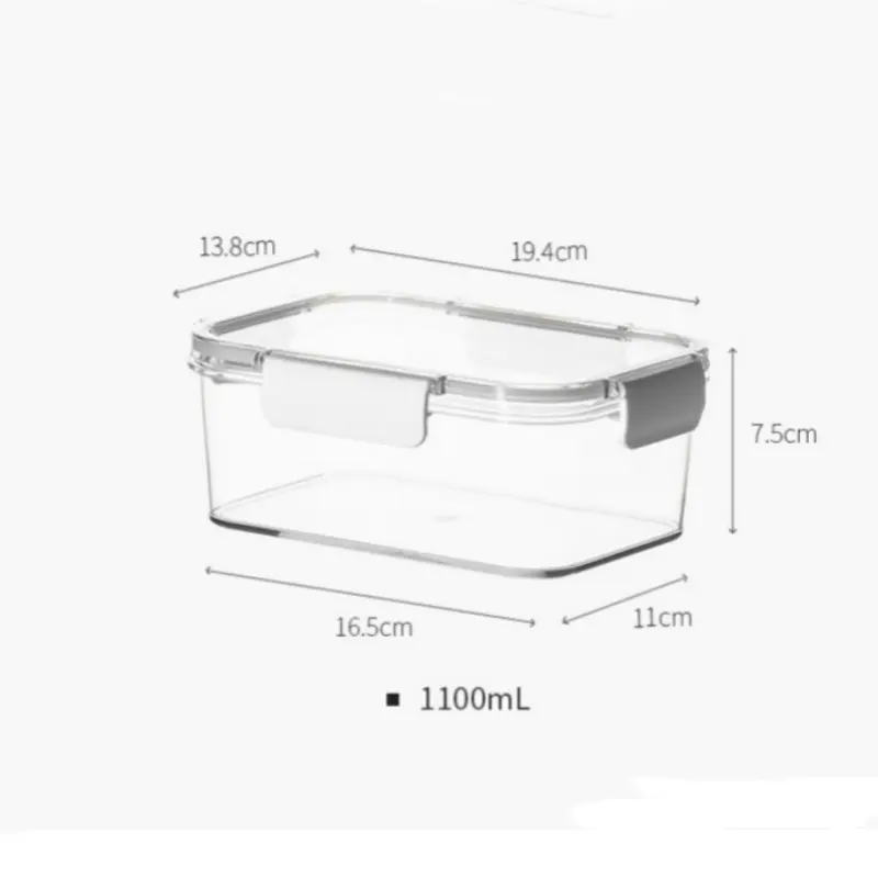 450ml/800ml/1100ml Food Preservation Box Plastic Storage Box Snacks Sealed Food Container Refrigerator Kitchen Storage Gadgets