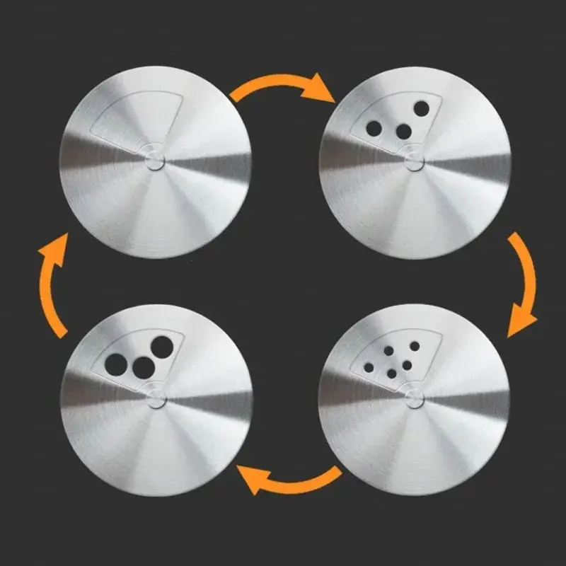 Stainless Steel Spice Shaker Seasoning Pot Camping Barbecue Jars Seasoning Jar Salt Sugar Shaker Pepper Kitchen Rotating Gadget