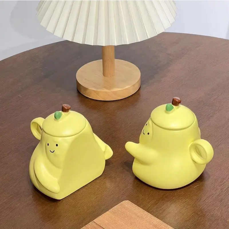 Couples Mugs Ceramic Pear Shape Anti-scald Mug Never To Be Separated Hugging Pear Milk Water Cups Xmas Valentine's Day Gifts