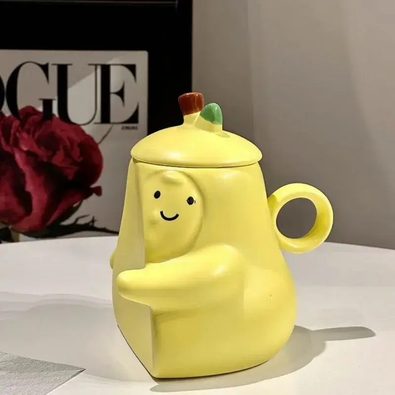 Couples Mugs Ceramic Pear Shape Anti-scald Mug Never To Be Separated Hugging Pear Milk Water Cups Xmas Valentine's Day Gifts