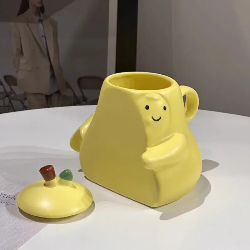 Couples Mugs Ceramic Pear Shape Anti-scald Mug Never To Be Separated Hugging Pear Milk Water Cups Xmas Valentine's Day Gifts
