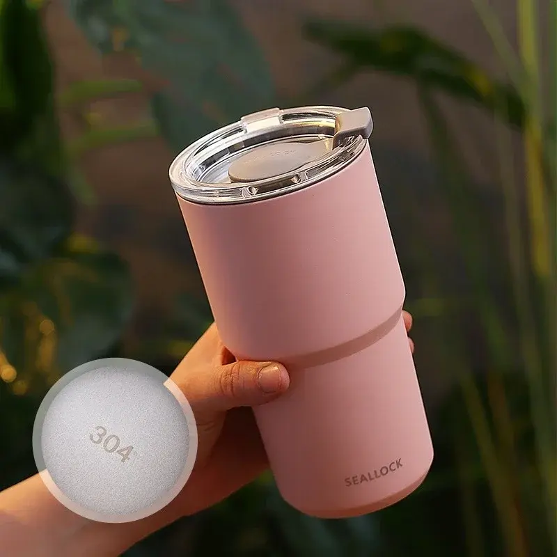 304 Stainless Steel Thermos Cup Cross-border Large Capacity Water  Portable Office Water Coffee Cup Double-layer Mug
