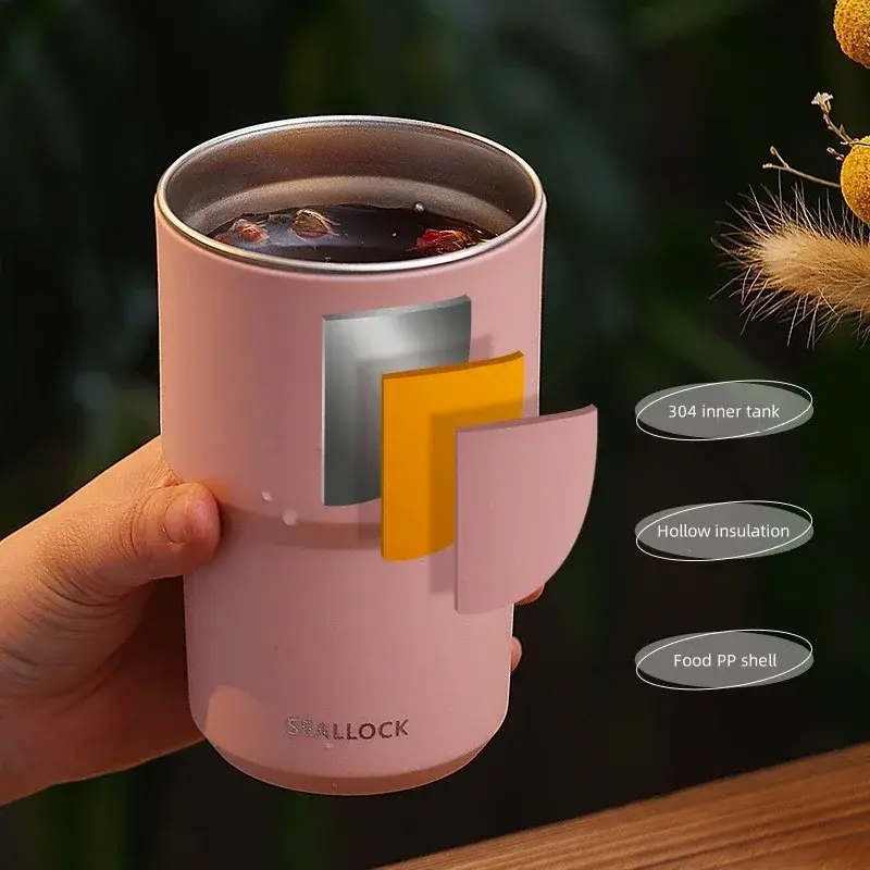 304 Stainless Steel Thermos Cup Cross-border Large Capacity Water  Portable Office Water Coffee Cup Double-layer Mug