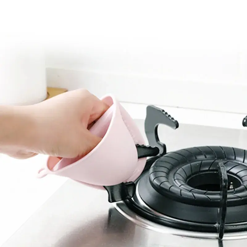 1pc Thick Silicone Heat Resistant Glove Oven Microwave Non-slip Anti-scalding Gripper Pot Holder Gloves Cooking Kitchen Tooling