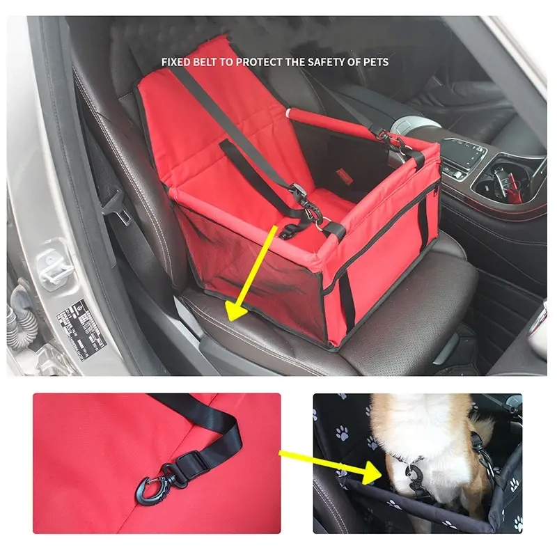Pet Car Seat Breathable Foldable Basket Travel Dogs Cats Safety Seat Waterproof Dog Cushion Washable Detachable Pet Supplies