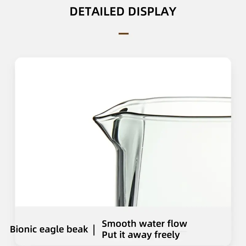 PIGE HOME 350/750ml Heat-resistant Glass Tea Cup Fair Mug Tea Brewer Flower Tea Kettle Drinking Cup Eagle Mouth Kung Fu Tea Ware