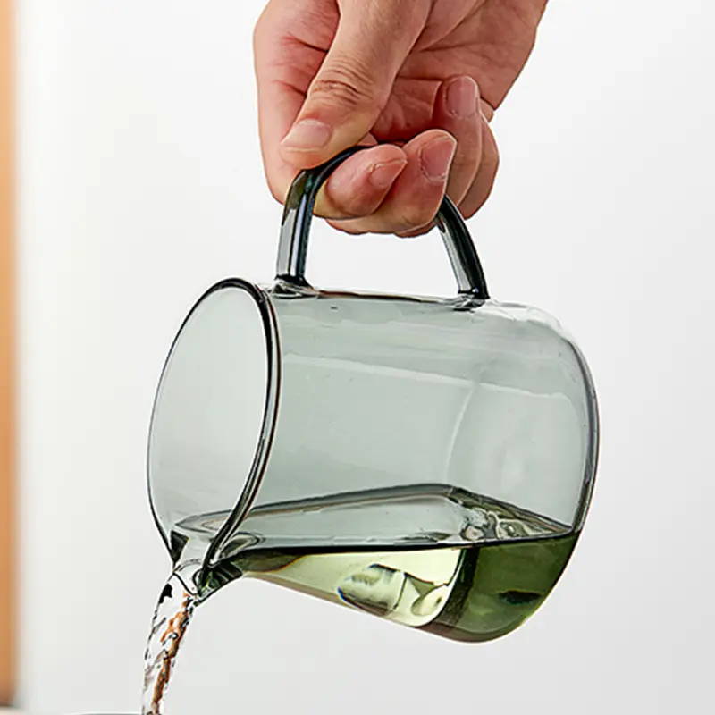 PIGE HOME 350/750ml Heat-resistant Glass Tea Cup Fair Mug Tea Brewer Flower Tea Kettle Drinking Cup Eagle Mouth Kung Fu Tea Ware