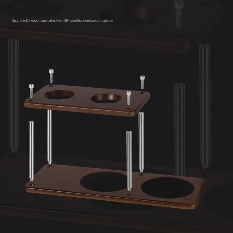 Solid Wood Hand-brewed Coffee Stand Detachable Camping Portable Coffee Brewing Tool Storage Rack Espresso Coffee Accessories