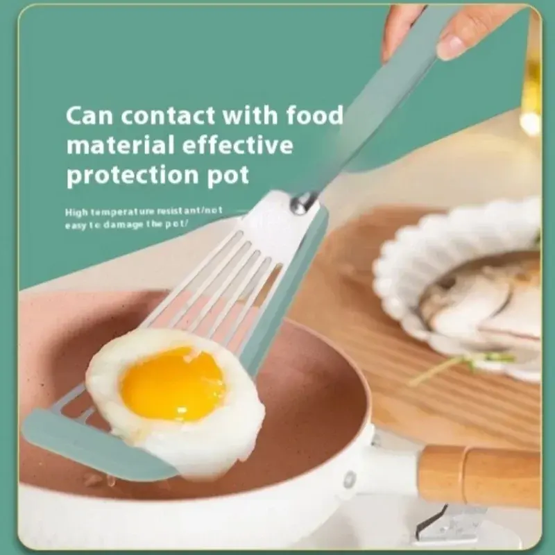 Stainless Steel Silicone Shovel High Temperature-resistant Fried Fish Steak Shovel Hollow Butterfly Shovel Omelette Tools