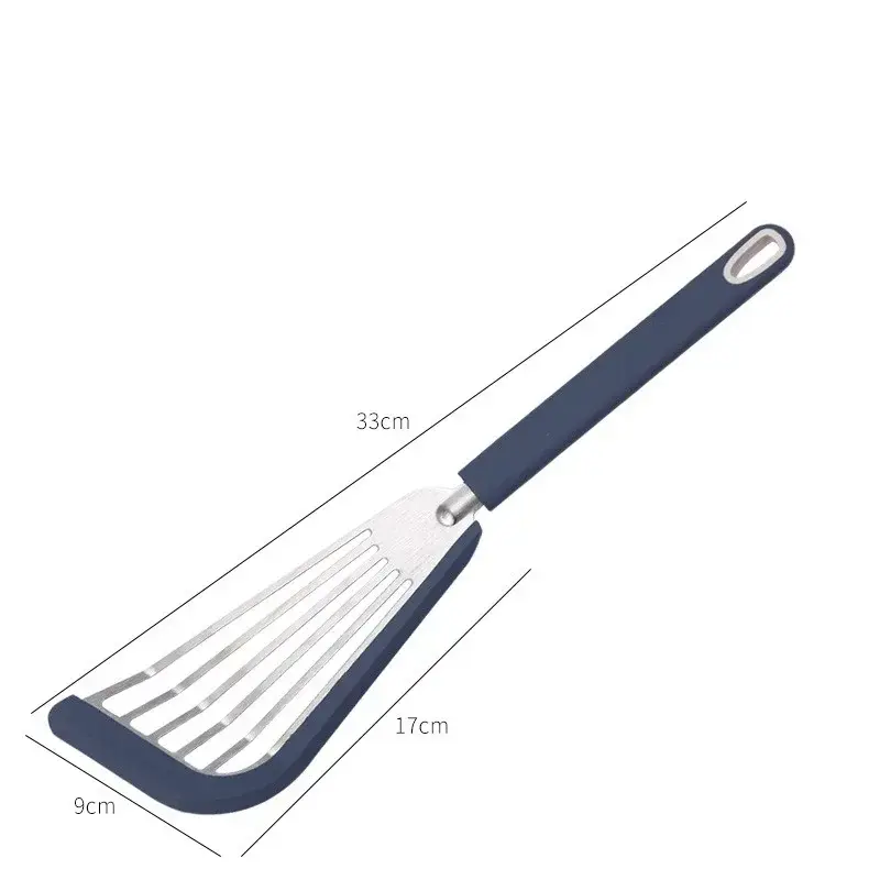 Stainless Steel Silicone Shovel High Temperature-resistant Fried Fish Steak Shovel Hollow Butterfly Shovel Omelette Tools