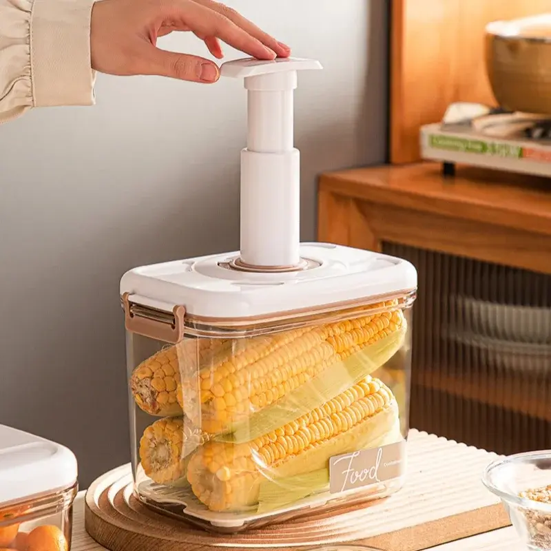 Food Vacuum Storage Box Fresh-Keeping Sealed Storage Container with Vacuum Pump Large Capacity Food Dispenser Kitchen Gadgets