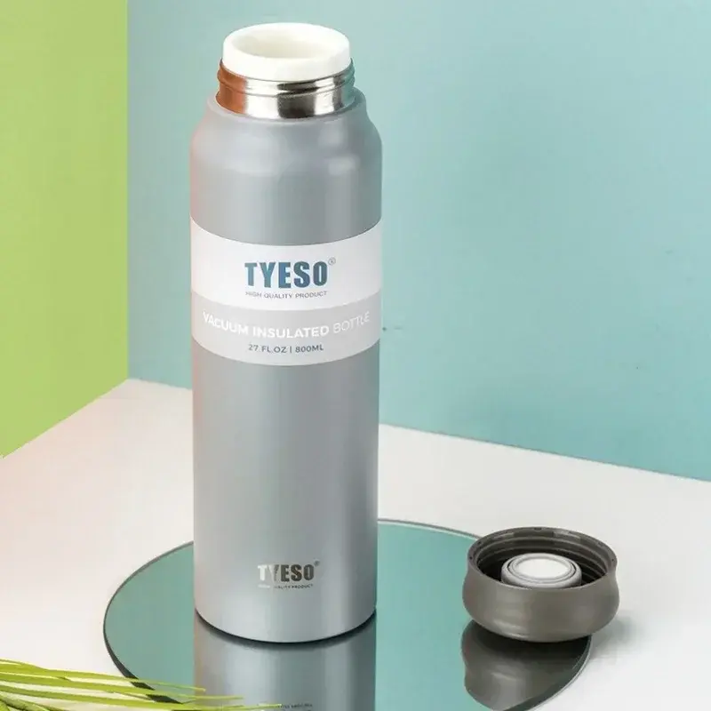 800ML 304 Stainless Steel Thermos Cup Portable Coffee Cups Large Capacity Household Office Travel Water Bottle Outdoor Drinkware