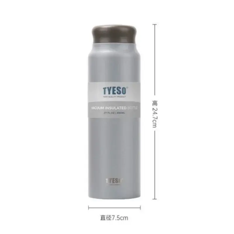 800ML 304 Stainless Steel Thermos Cup Portable Coffee Cups Large Capacity Household Office Travel Water Bottle Outdoor Drinkware