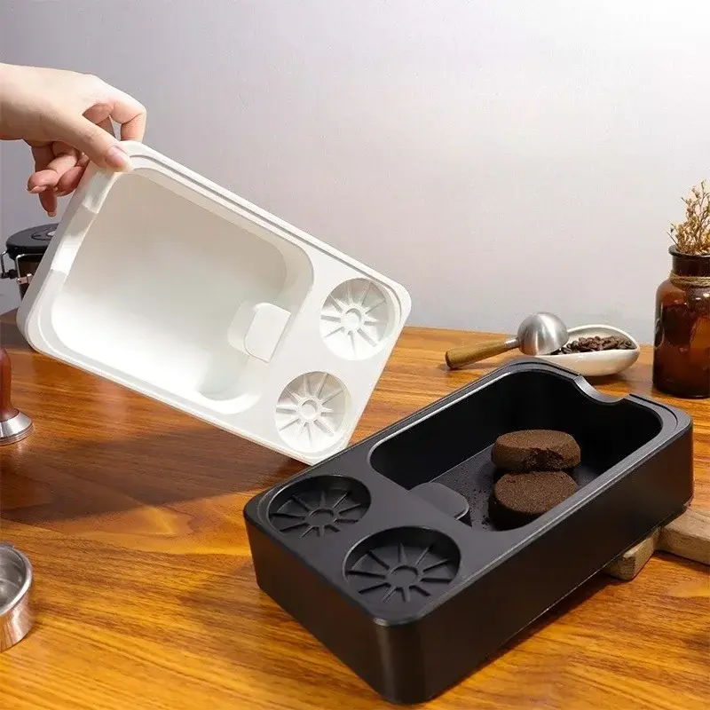 51/53/58mm Coffee Powder Pressing Base with Coffee Grounds Knock Box Coffee Portafiler Holder Tamper Pad Organizer Barista Tools