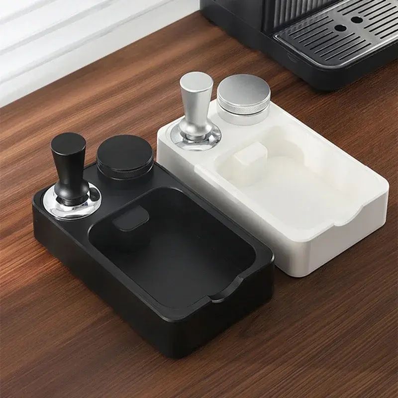 51/53/58mm Coffee Powder Pressing Base with Coffee Grounds Knock Box Coffee Portafiler Holder Tamper Pad Organizer Barista Tools