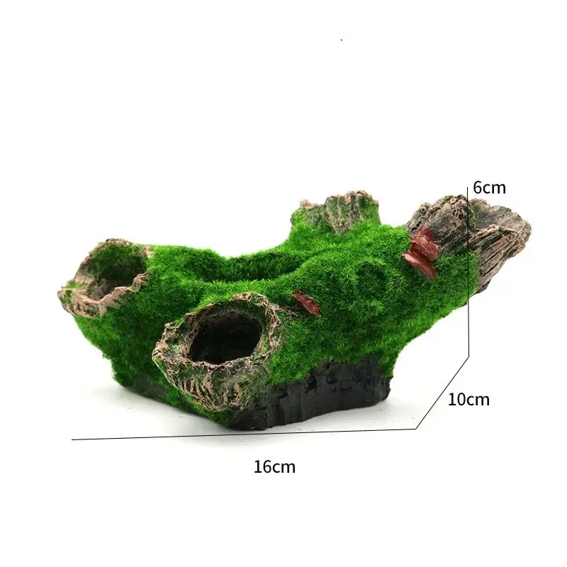 Aquarium Hollow Tree Tunnel Cave Ornament Fish Shrimp Turtle Hiding Shelter Fish Tank Decorations Fishbowl Accessories