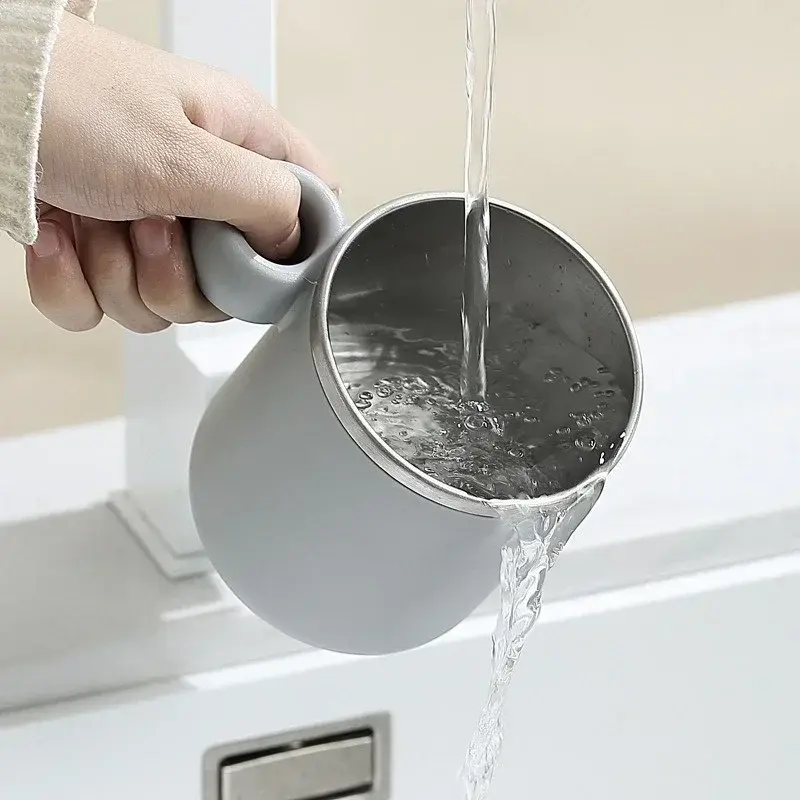 Toothbrush Cup Stainless Steel Liner Brushing Cups Children's Simple Mouthwash Cup Drinking Utensil Home Bathroom Accessories
