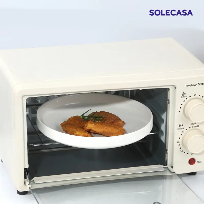 SOLECASA Ceramic Dinnerware Sets White Porcelain Bowls and Plates Scratch Resistant Dish Fruit Spaghetti Dinner Plate Dishes