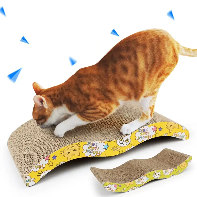 Cat Scratching Board Durable High Density Corrugated Paper Pet Furniture Bed Cat Scratch Pet Supplies Accessories for Cats
