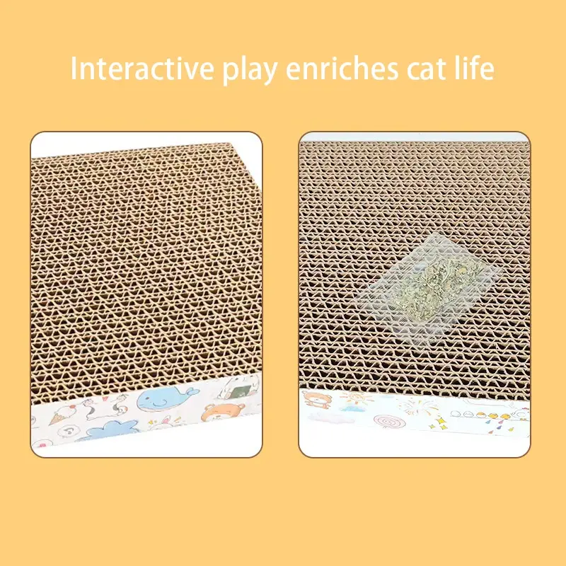 Cat Scratching Board Durable High Density Corrugated Paper Pet Furniture Bed Cat Scratch Pet Supplies Accessories for Cats