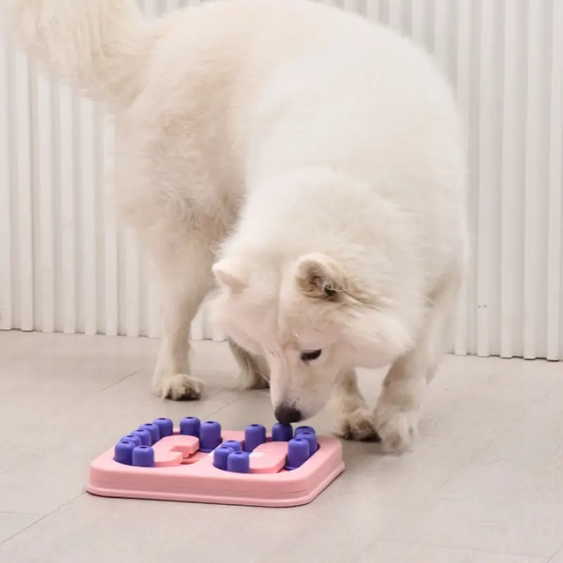 Pet Feeder Dog Toys Slow Food Plate Interactive Toy Antislip Food Dispenser Increase Puppy IQ Training Supplies Pet Accessories
