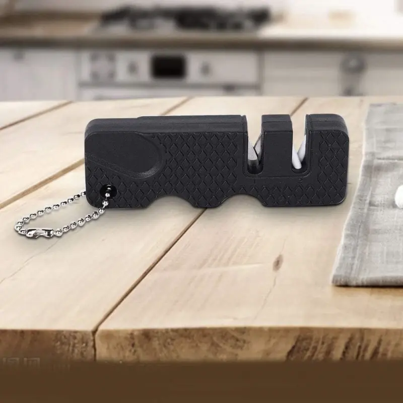 1Pcs Knife Sharpener Pocket Ceramic Sharpen Fruit Knife Scissor Sharpen Outdoor Portable Multi Tools Home Kitchen Accessories