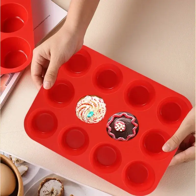 Silicone Cake Mold Cookies Cupcake Bakeware Pan Mould Mini Muffin Cup Molds Baking Tools Non-stick Mould Kitchen Accessories