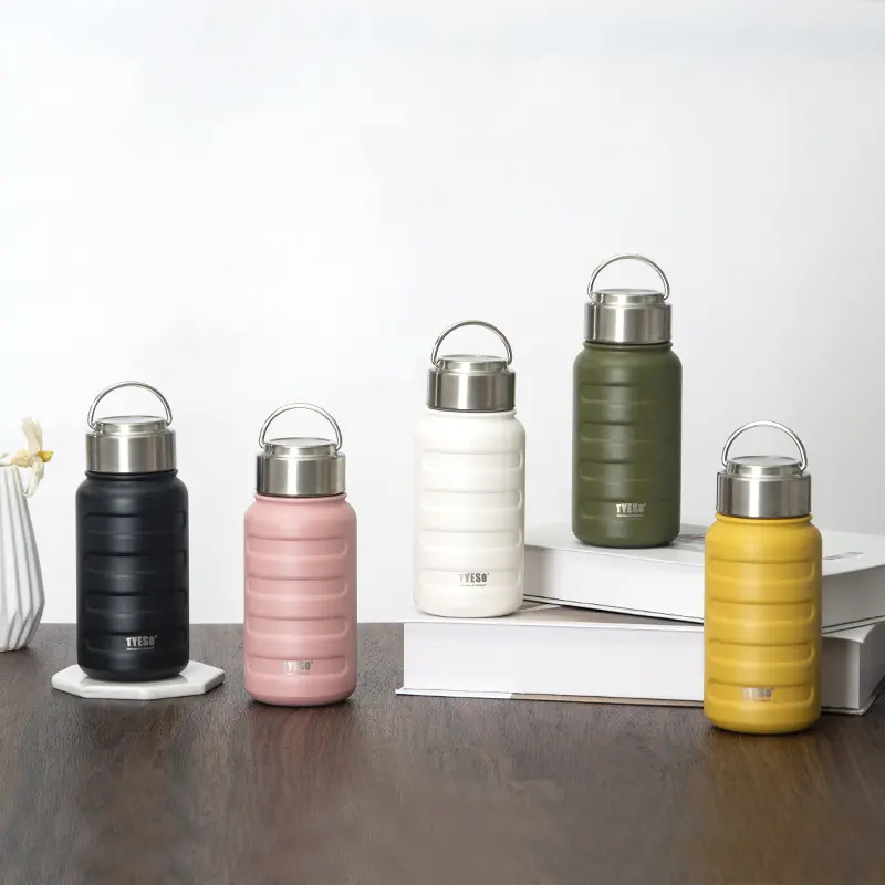 Tyeso Insulated Water Bottle Double Layer Stainless Steel Vacuum Flask Portable Water Cup Outdoor Fitness Sports Drinkware