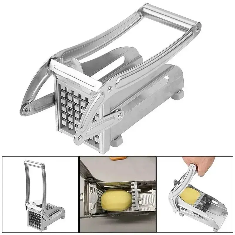 Stainless Steel Manual Potato Cutter Multifunctional Cutting Machine French Fry Cutter Fruit Vegetable Chopper Kitchen Gadgets