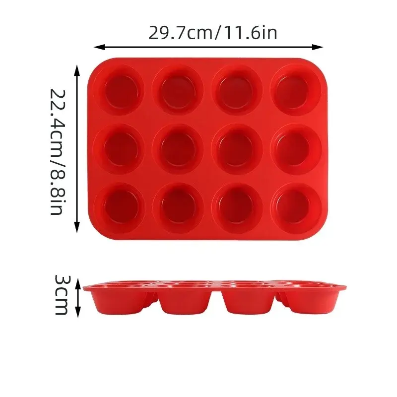 Silicone Cake Mold Cookies Cupcake Bakeware Pan Mould Mini Muffin Cup Molds Baking Tools Non-stick Mould Kitchen Accessories